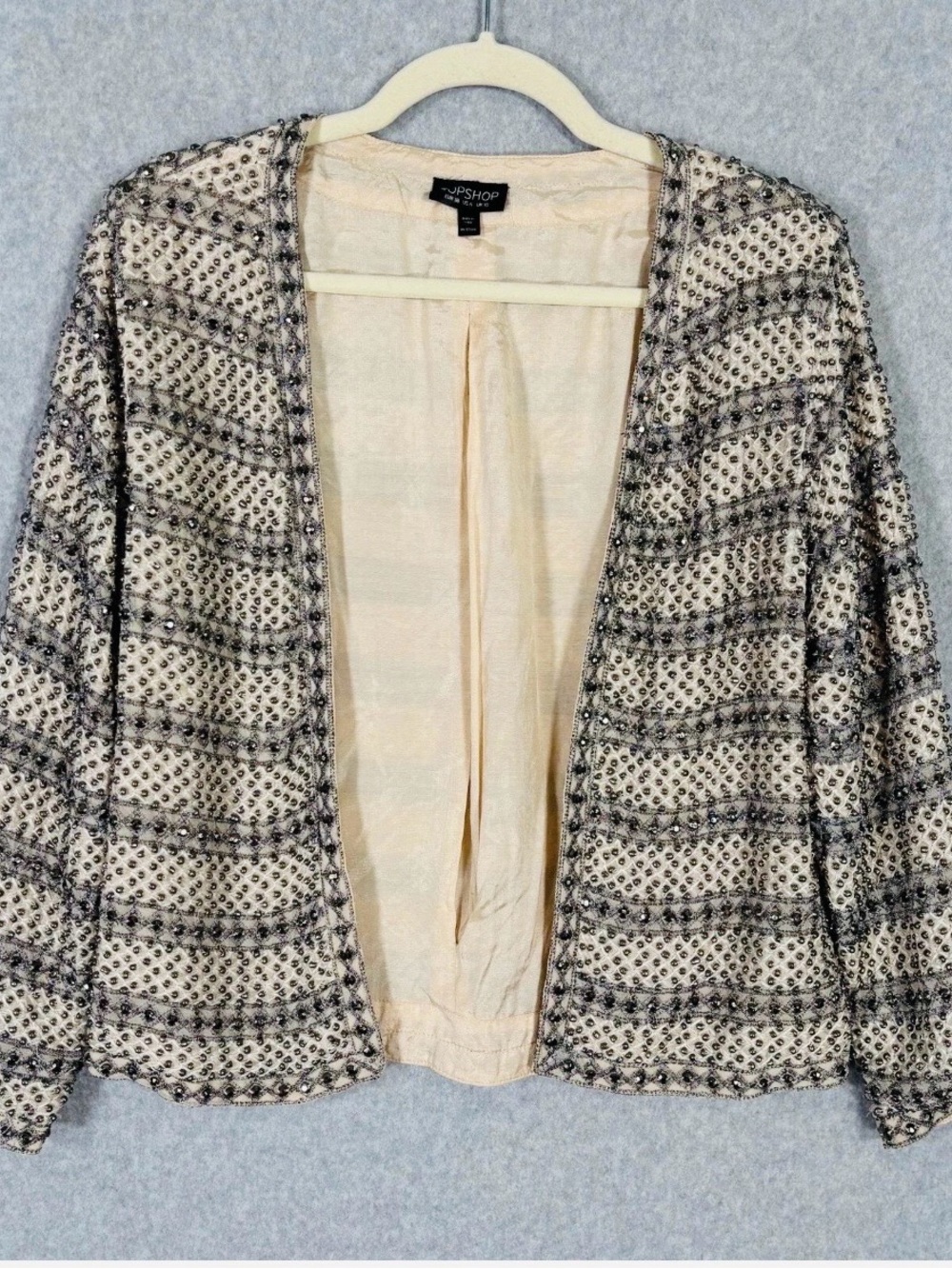 Topshop vintage beaded cocktail jacket evening jacket size US 6